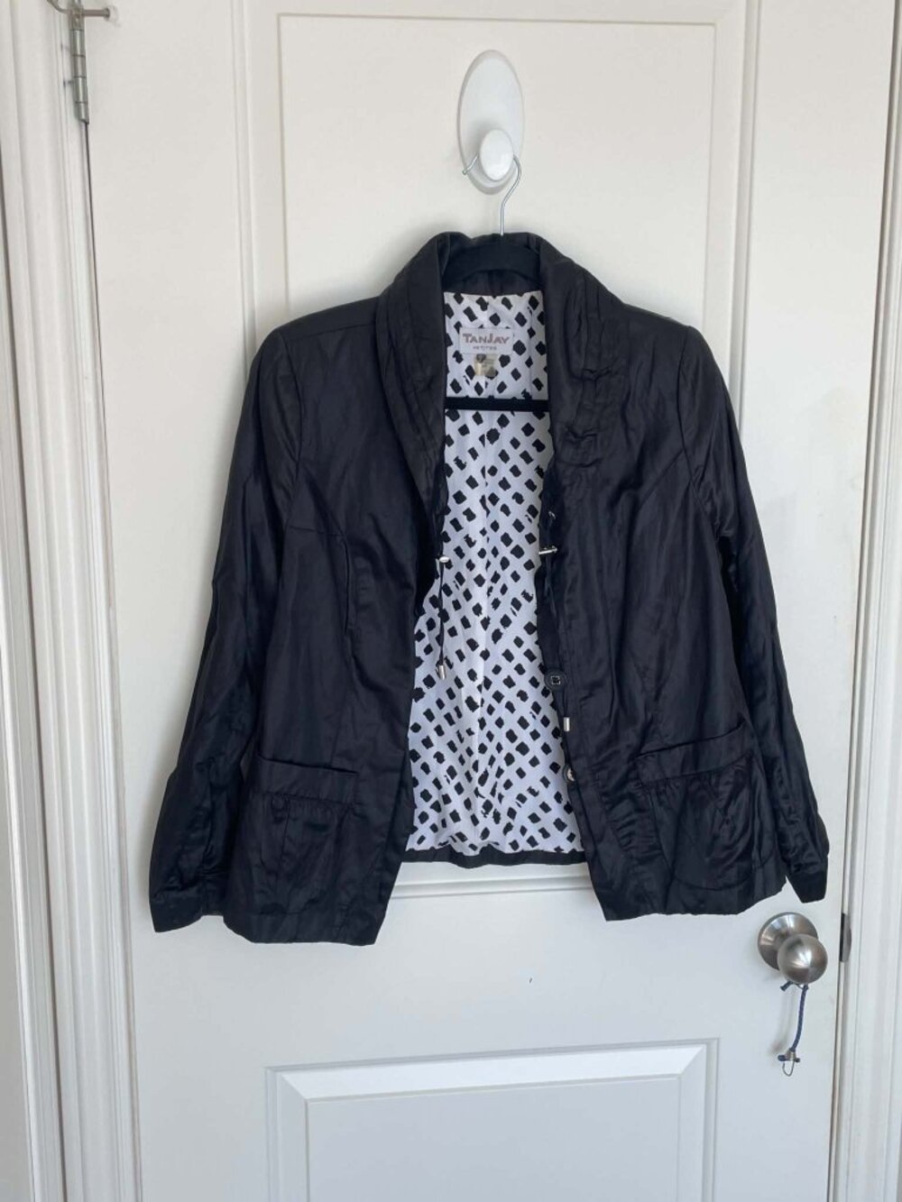 TanJay Petites Lightweight Black Jacket size 10